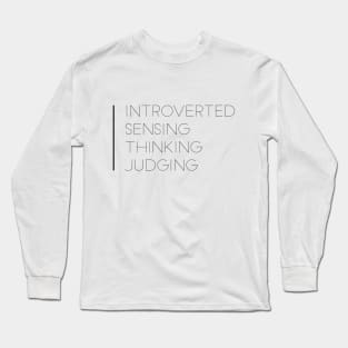 ISTJ Introverted Sensing Thinking Judging Long Sleeve T-Shirt